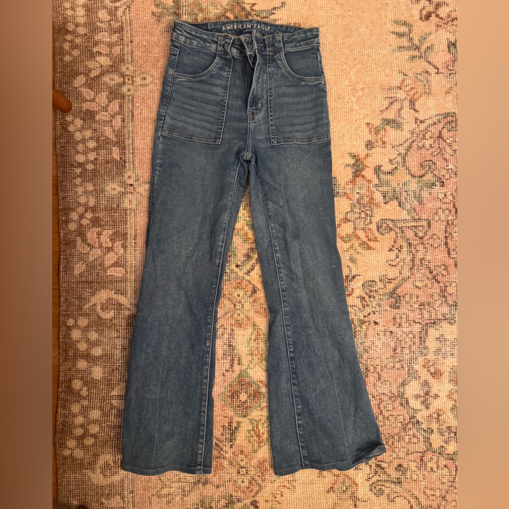 American Eagle Outfitters Women's Straight Leg Blue Jeans